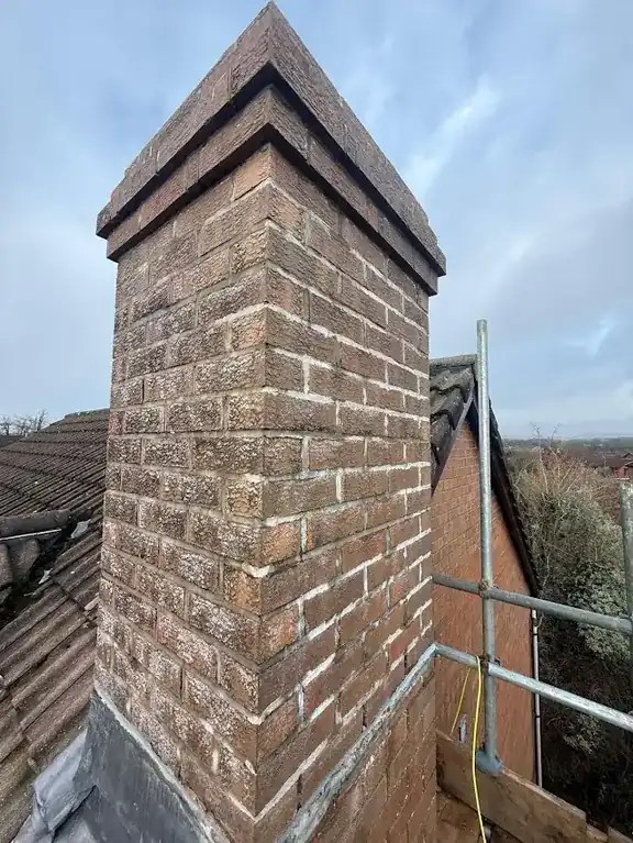 Chimney repointing by Yellowstone Roofing, Wiltshire 6