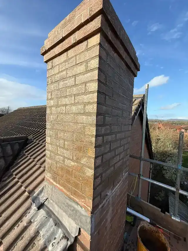 Chimney repointing by Yellowstone Roofing, Wiltshire 8