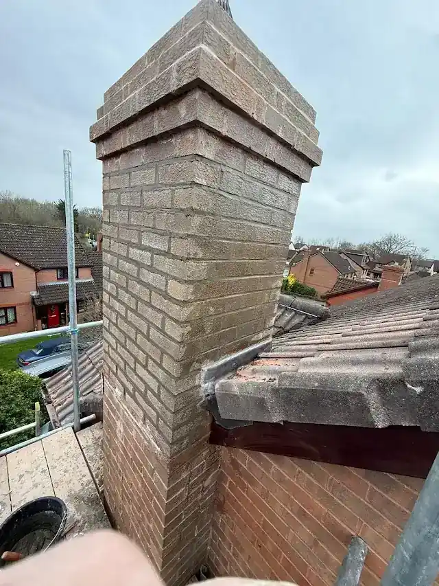 Chimney repointing by Yellowstone Roofing, Wiltshire 9