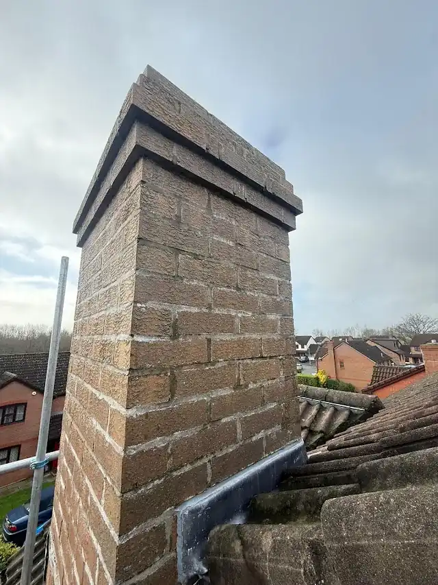 Chimney repointing by Yellowstone Roofing, Wiltshire 12