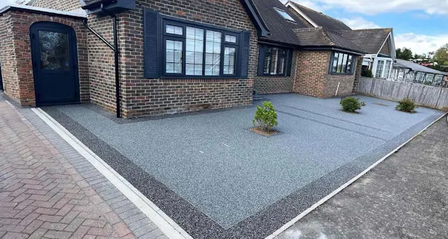 Resin driveway by Yellowstone, Wiltshire 11