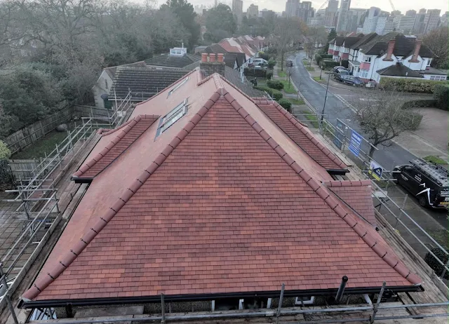 Clay tile roof by Yellowstone Roofing, Wiltshire 3