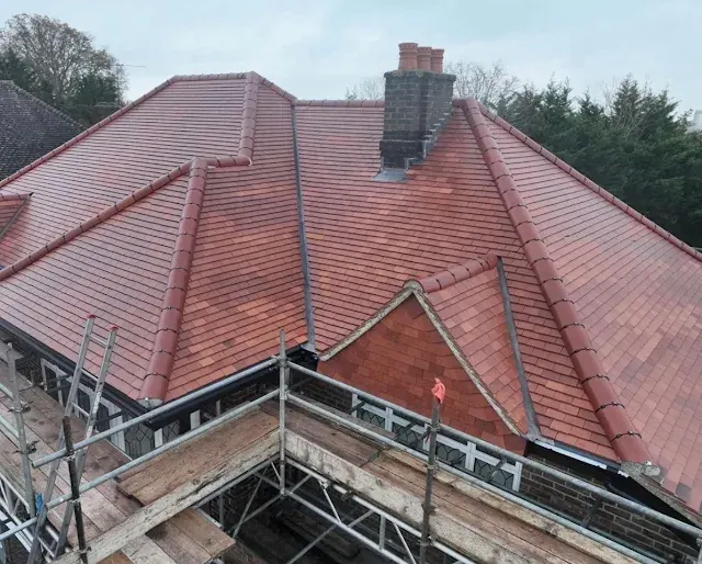 Clay tile roof by Yellowstone Roofing, Wiltshire 4